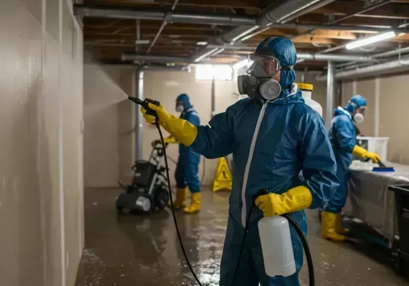 Basement Sanitization and Antimicrobial Treatment process in Hudson, NY